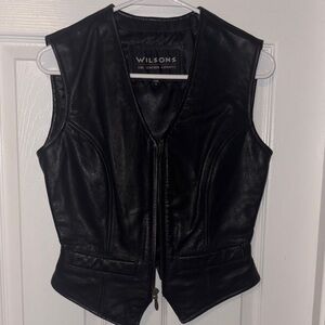Wilson Black Leather Vest